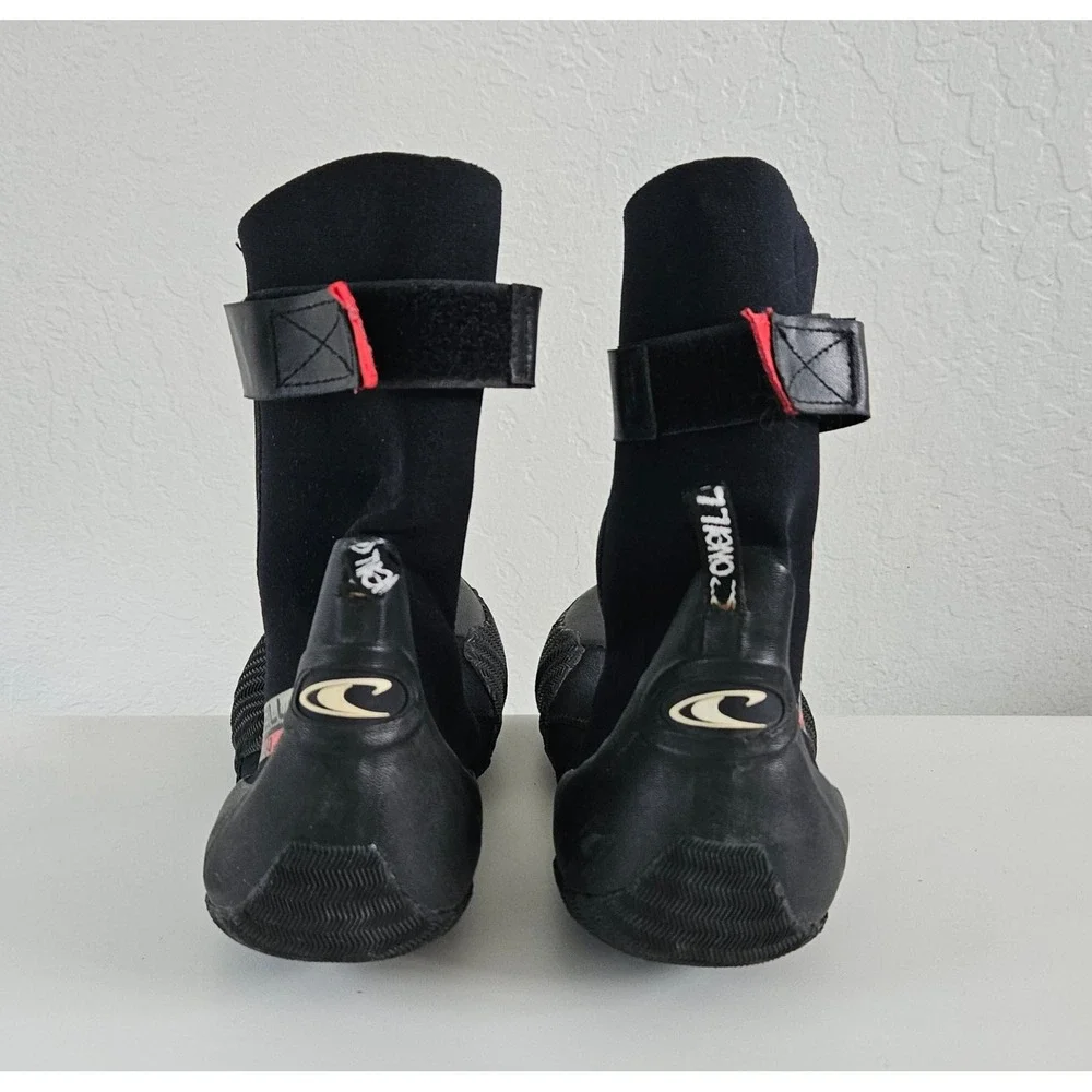 O'Neill Heat 3mm Round Toe Boots Mens 11 Black Neoprene Water Sports Surfing